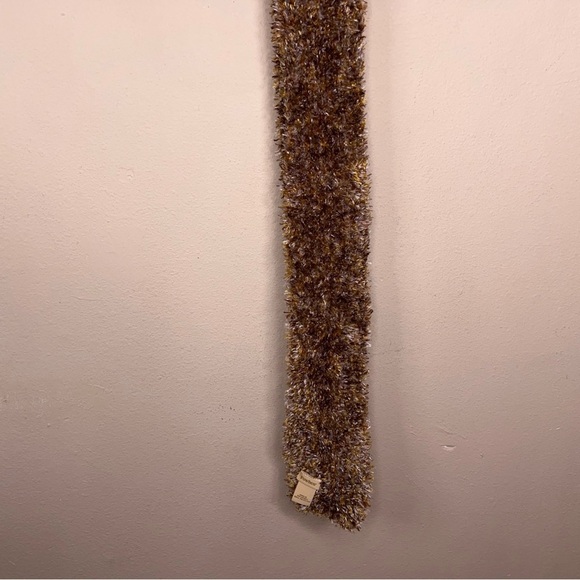 Fownes Brown Fuzzy Knit Scarf - Picture 12 of 15